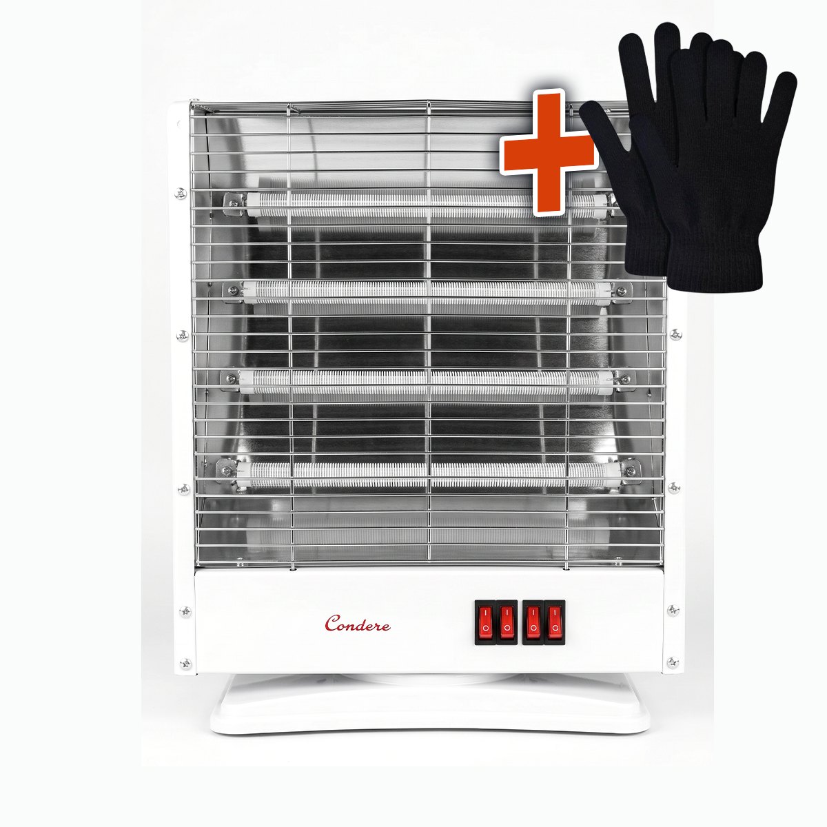4-Bar Electric Heater + FREE Winter Gloves